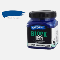 [DERIVAN 1B2PBL] DERIVAN Block Ink 250ml Phthalo Blue