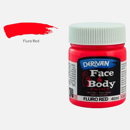 [DERIVAN 1FP4FR] DERIVAN Face & Body Paint 40ml Fluorescent Red