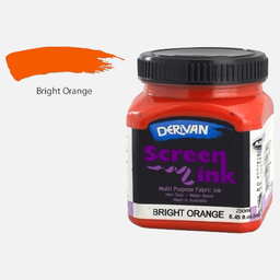 [DERIVAN 1SI2BO] DERIVAN Fabric Screen Ink 250ml Bright Orange