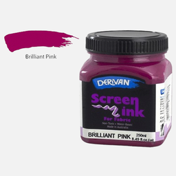 [DERIVAN 1SI2BRPI] DERIVAN Fabric Screen Ink 250ml Brilliant Pink