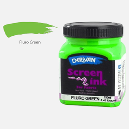 [DERIVAN 1SI2BKFG] DERIVAN Fabric Screen Ink 250ml Fluorescent Green