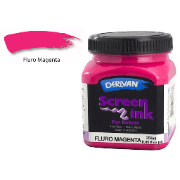 [DERIVAN 1SI2FM] DERIVAN Fabric Screen Ink 250ml Fluorescent Magenta