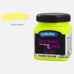 [DERIVAN 1SI2FY] DERIVAN Fabric Screen Ink 250ml Fluorescent Yellow