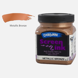 [DERIVAN 1SI2MBZ] DERIVAN Fabric Screen Ink 250ml Metallic Bronze