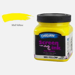 [DERIVAN 1SI2MY] DERIVAN Fabric Screen Ink 250ml Middle Yellow