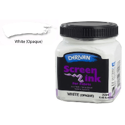[DERIVAN 1SI2W] DERIVAN Fabric Screen Ink 250ml White (Opaque)