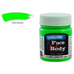 [DERIVAN 1FP4FG] DERIVAN Face & Body Paint 40ml Fluorescent Green