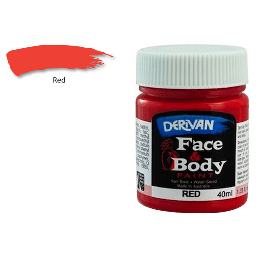 [DERIVAN 1FP4R] DERIVAN Face & Body Paint 40ml Red