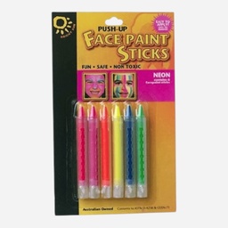 [BRIGHT SUN 9PFPSTNE] BRIGHT SUN Face Paint Stick Neon Set x 6