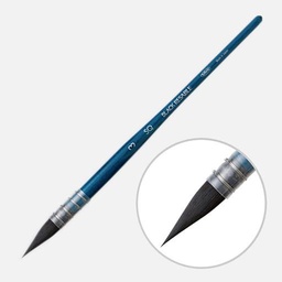 [HOLBEIN 204153] HOLBEIN SQ-3 Black Resable Synthetic Squirrel Quill Brush 3