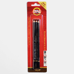 [KOH-I-NOOR 8811003001BL] KOH-I-NOOR Gioconda Extra Charcoal Pencil Set x 3