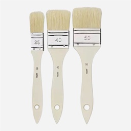 [PEBEO 950450] PEBEO Artist White Bristle Spalter Brush Set x 3