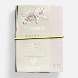 [CLAIREFONTAINE 975183] CLAIREFONTAINE Paint On Natural Mix Media Sketchbook Sketchbook 250gsm A5 x 32
