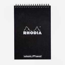 [RHODIA 165039] RHODIA Classic Dot Spiral Notepad 90gsm A5 x 80 Black
