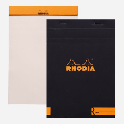 [RHODIA 182008] RHODIA Basics “R” Notepad 90gsm Blank A4 x 70 Black