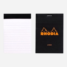 [RHODIA 126009] RHODIA Basics Lined Notepad 80gsm 8.5cm x 12cm x 80 Black