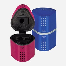 [FABER-CASTELL 183801] FABER-CASTELL Grip 2001 Pencil Sharpener 3-Hole Blue/Red
