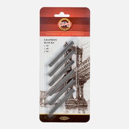 [KOH-I-NOOR 4390006001BL] KOH-I-NOOR Graphite Block Set x 6