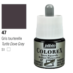 [PEBEO 341047] PEBEO Colorex Watercolor Ink 45ml 47 Turtle Dove Grey