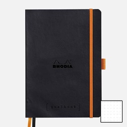 [RHODIA 118772] RHODIA Ivory Paper Hardcover Goal Book 90gsm Dot A5 x 120 Black