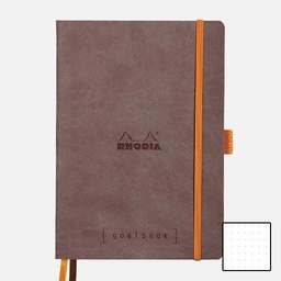 [RHODIA 118773] RHODIA Ivory Paper Hardcover Goal Book 90gsm Dot A5 x 120 Chocolate
