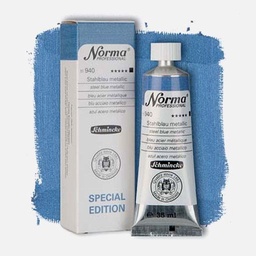 [SCHMINCKE 11940009] SCHMINCKE Norma Oil Color 35ml Steel Blue Metallic
