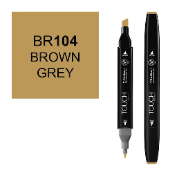 [SHINHAN 1110104] SHINHAN Touch Twin Marker BR104 Brown Grey
