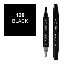 [SHINHAN 1110120] SHINHAN Touch Twin Marker 120 Black