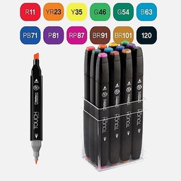 [SHINHAN 1101213] SHINHAN Touch Twin Marker Main Color Set x 12