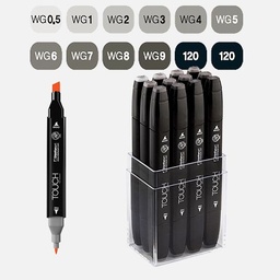 [SHINHAN 1101201] SHINHAN Touch Twin Marker Warm Grey Set x 12