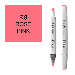 [SHINHAN 1210008] SHINHAN Touch Brush Twin Marker R8 Rose Pink