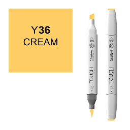 [SHINHAN 1210036] SHINHAN Touch Brush Twin Marker Y36 Cream