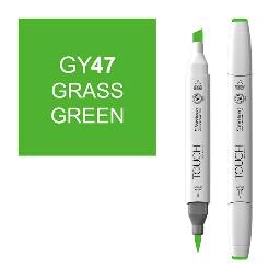 [SHINHAN 1210047] SHINHAN Touch Brush Twin Marker GY47 Grass Green