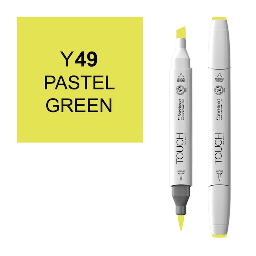 [SHINHAN 1210049] SHINHAN Touch Brush Twin Marker Y49 Pastel Green