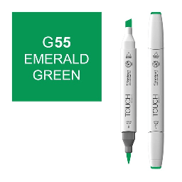 [SHINHAN 1210055] SHINHAN Touch Brush Twin Marker G55 Emerald Green