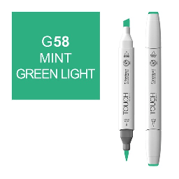 [SHINHAN 1210058] SHINHAN Touch Brush Twin Marker G58 Mint Green Light