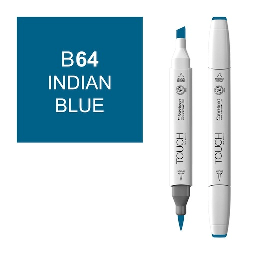 [SHINHAN 1210064] SHINHAN Touch Brush Twin Marker B64 Indian Blue