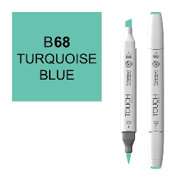 [SHINHAN 1210068] SHINHAN Touch Brush Twin Marker B68 Turquoise Blue