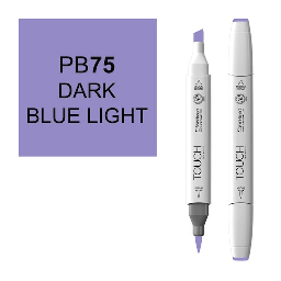 [SHINHAN 1210075] SHINHAN Touch Brush Twin Marker PB75 Dark Blue Light