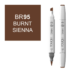 [SHINHAN 1210095] SHINHAN Touch Brush Twin Marker BR95 Burnt Sienna