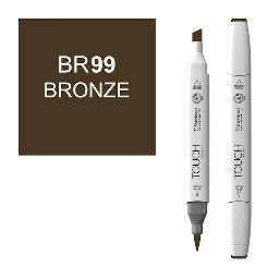 [SHINHAN 1210099] SHINHAN Touch Brush Twin Marker BR99 Bronze