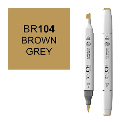 [SHINHAN 1210104] SHINHAN Touch Brush Twin Marker BR104 Brown Grey