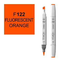 [SHINHAN 1210122] SHINHAN Touch Brush Twin Marker F122 Fluorescent Orange