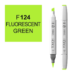 [SHINHAN 1210124] SHINHAN Touch Brush Twin Marker F124 Fluorescent Green