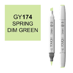 [SHINHAN 1210174] SHINHAN Touch Brush Twin Marker GY174 Spring Dim Green