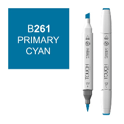 [SHINHAN 1210261] SHINHAN Touch Brush Twin Marker B261 Primary Cyan