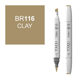 [SHINHAN 1210116] SHINHAN Touch Brush Twin Marker BR116 Clay