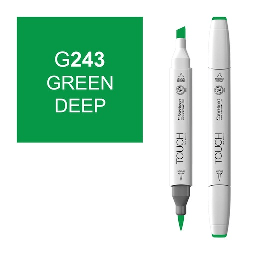 [SHINHAN 1210243] SHINHAN Touch Brush Twin Marker G243 Green Deep