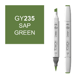 [SHINHAN 1210235] SHINHAN Touch Brush Twin Marker GY235 Sap Green