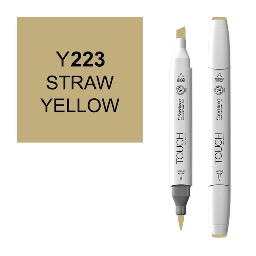 [SHINHAN 1210223] SHINHAN Touch Brush Twin Marker Y223 Straw Yellow